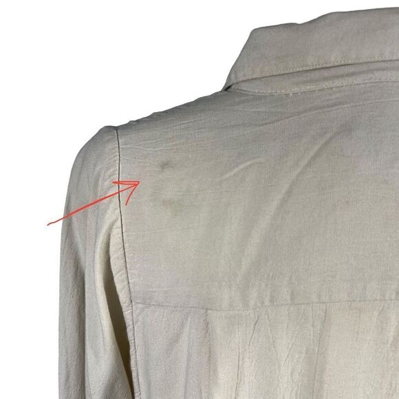 Rachel Comey Women's Green Blue Tie-Dye Long Sleeve Button-Down Blouse Small - Picture 7 of 12